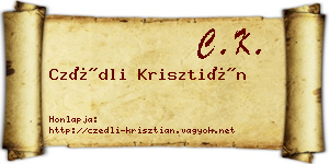 Czédli Krisztián névjegykártya
